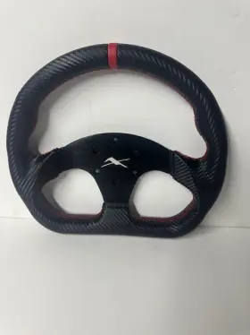 Matrix Tpx-201-nh Boat Marine D Shape Steering Wheel With Red Stitching