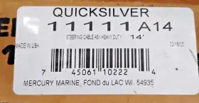11111a14 Mercury Quicksilver/ 14ft Ride Guide Quicksilver Steering Cable Rack Pinion
