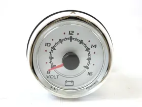 Mercury Mercruiser Quicksilver Mariner 79-8m0052864 Genuine Oem White 2-1/8 Inch 8-16v Voltage Gauge