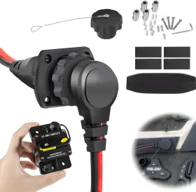 Mhqp-1835 Mhmoto 2021 Mkr-27 60 Amp Circuit Breaker 1865115 And Mkr-28 Trolling Motor Plug For Minn Kota