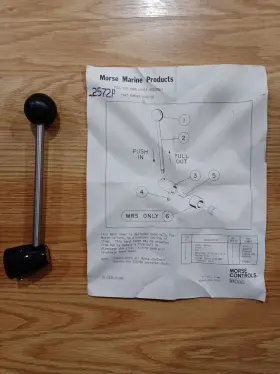 300702 Morse Vintage Boat Controls Binnacle Pull Out Hand Kever Assembly 2572p