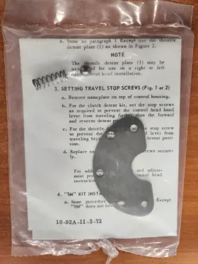 22328 Morse Marine Products Clutch Or Throttle Detent Kit New Old Stock