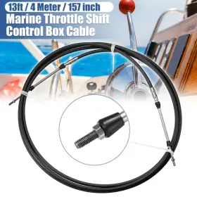 Motoforti 743151276787 1pcs 13ft 157inch Marine Type Shift Remote Control Box Cable For Yamaha Black Motoforti 743151276787 1pcs 13ft 157inch Marine Type Shift Remote Control Box Cable For Yamaha Black