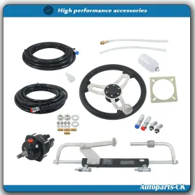 Ack3402754 Munirater 90hp Hydraulic Outboard Steering Kit 2x 20ft Hoses Marine Boat System