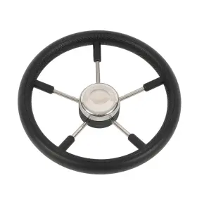 Gs3731253fe Muparkt For Boat Yacht 5-spoke 13-7/8 Stainless Steel Steering Wheel Black 1