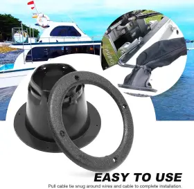 Myqp-2211 Myauto Marine Cable Boot Transom Steering Wires Protect Fuel Lines Black 4 2/5 Inch Myqp-2211 Myauto Marine Cable Boot Transom Steering Wires Protect Fuel Lines Black 4 2/5 Inch