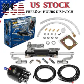 Myauto Myqp-2401 350hp Boat Outboard Hydraulic Steering System Kit Fits For Yamaha/suzuki/honda
