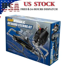Myauto Myqp-2475 Marine Hydraulic Steering Kit For 150hp Outboard Engine - Complete System