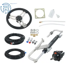 871437 Netuera Hydraulic Outboard Steering 20ft Hose 90hp Bi-directional Locking Cylinders 1set