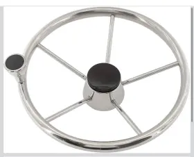 Nbem-0115 Novelbee 5 Spoke Stainless Boat Steering Wheel With Control Knob And Cap 1