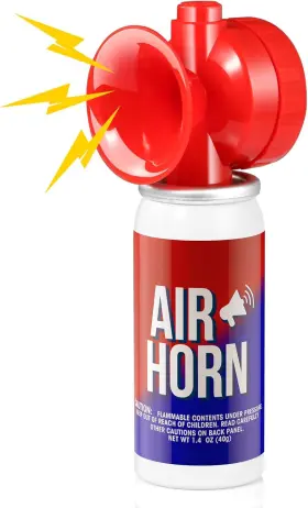 Nu0719 Nuovepe Air Horns For Safety 1.4oz Coast Guard Approved Boat Horn 1 Pack Red