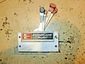 Omc 0381372 Oem 1958-1978 4 Lever Simplex Side Mount Twin Engine Control Box