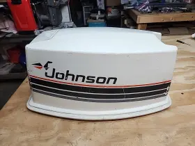 0394158 Omc 1985 Johnson 20 Hp Outboard Hood Cowling Engine Cover Pull Start Used