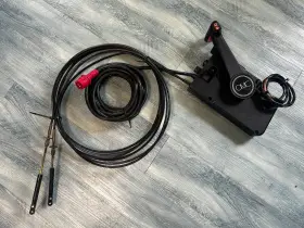 Omc 175943 Side Mount Control Box With 22ft Red Plug Harness And Trim Switch #