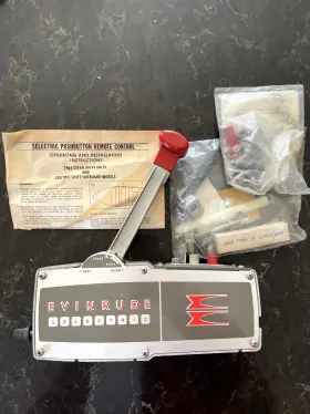 Gb619125074 Omc 278573 Evinrude Selectric Side Mount Throttle Shift Remote Control Box Gb619125074 Omc 278573 Evinrude Selectric Side Mount Throttle Shift Remote Control Box