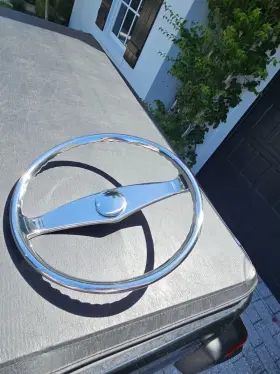 Ongaro 51302 Yacht Stainless Steel 13.5 Inch Steering Wheel Like New Save