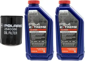 Fkock20014 Polaris Ps-4 Extreme Synthetic Oil Change Kit With Filter For 2014 Ranger