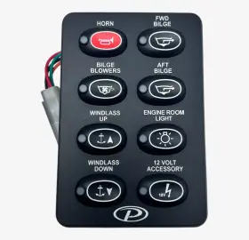 329829 Pursuit Boats Vertical Multi Function 8 Position Helm Switch Panel