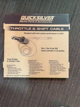 Quick Shift 896145a17 Quicksilver Throttle And Cable Pn#896145a17