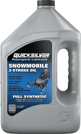 8m0058912 Quicksilver Full Synthetic 2-stroke Snowmobile Oil 1-gallon Gray
