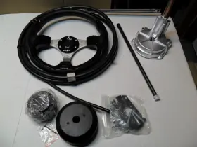 Botzx01 Qymopay New 10ft Boat Steering Kit Nice Wheel Complete