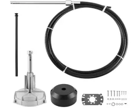 Qymopay Qamzc-10ft 10ft Boat Cable With Wheel Fits Marine Engine Turbine Steering System