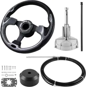 Qsw1006zx-02 Qymopay New Boats Steering System 10ft Cable Outboard Kit 3/4 Inch Tapered Shaft