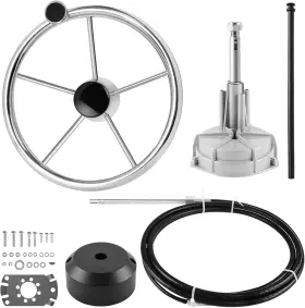 X004unt4m9 Qymopay 20ft Cable Outboard Steering Kit 3/4 Inch Standard Tapered Shaft
