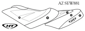 Az-sew881 Sbt Seat Cover For Sea-doo Gtx 07-09 / Limited 08 Not Is