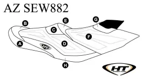 Az-sew882 Sbt Seat Cover For Sea-doo Rxt-is/rxt 260/rxt-x 260/wake Pro 215/rxt-x As 260