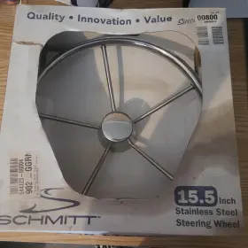 D-442129 Schmitt #d-442129 15.5 Inch Stainless Steel Steering Wheel - Marine Grade Quality