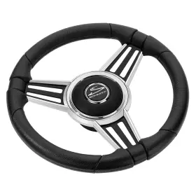 Schmitt Marine Pu301404-44 Pu30 14 Inch Wheel - Chrome Cap And Spoke Inserts Black Spokes 3/4