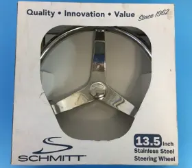 Wm7161321fgk Schmitt Marine Steering Vision Elite 13 1/2 Inch Wheel With Knob