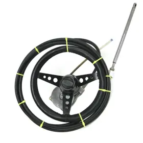 Seastar Teleflex Marine Ssc7214k84 Boat Steering With Rotary Helm 14ft Cable Leather Wheel