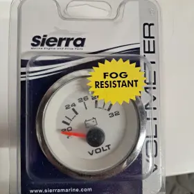 Sierra 62539p White Premier 2 Inch 12 Vdc 20-32 Volt Dc Voltmeter Gauge
