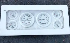 Sierra Marine 69711p Arctic White Gauge Set New In Original Box