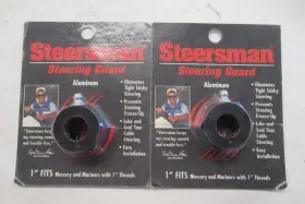 00201 Steersman Steering Guard 1 Inch Aluminum Set Of 2 Black Marine Boat