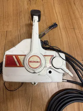 Suzuki Na0501-23 Vintage Outboard Remote Control Box With Harness Cables And Key 7 Pin