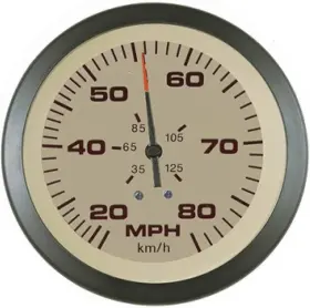 Teleflex 63076p Sierra Sahara Series Speedo Kit 80mph Black Trim 3 Inch Display