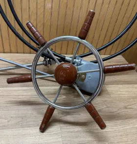 509419 Teleflex Helm & Cable Vintage Boat Steering Wheel With &15