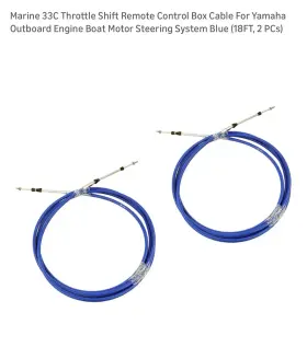 220416618p2 Throttle 2 Pieces Marine 33c Shift Remote Control Box Cable For Yamaha 18 Feet