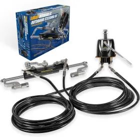 Tkqp2328 Tk-auto 300hp Marine Hydraulic Steering Kit With 26ft Hoses And Helm Pump Foryamaha Mercury