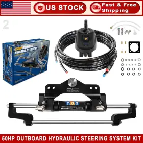 Tkqp2401 Tk-auto 350hp Outboard Hydraulic Steering Kit Boat System For Yamaha Suzuki
