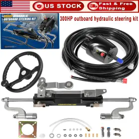 Hk6400a-3 Tk-auto Tkqp2476 Hydraulic Outboard Boat Steering Kit Wheel 300hp Helm Pump