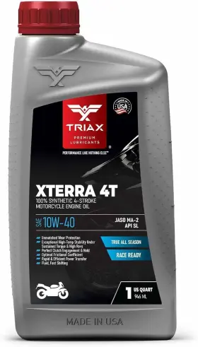 1040 Triax 852771008620 Xterra 4t Full Synthetic Ester 10w-40 Vtwin Motorcycle Oil 1 Quart