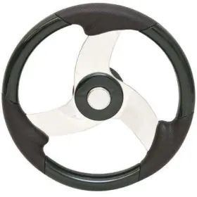 120131 Uflex Avalon 13 5/8 Inch Dark Green / Black Steering Wheel Marine Boat