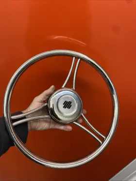 42121a Uflex V21ss Stainless Steering Wheel Non Magnetic 13.8 Inch Diameter 3/4 Shaft