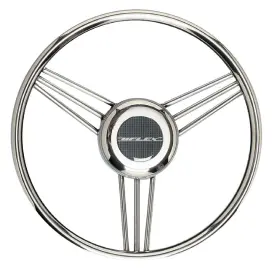 Uflex 702755031321 V27 13.8 Inch Boat Steering Wheel - Stainless Steel Grip And Spokes