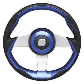 21227z Uflex 702755043416 Grimani Bl/s 13.8 Inch Dia. Steering Wheel Blue/black Grip Aluminum