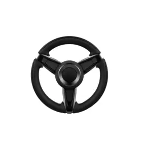 Uflex 702755059387 Soft Touch Grip Steering Wheel 13.8 Inch Black / Matte Titanium Insert
